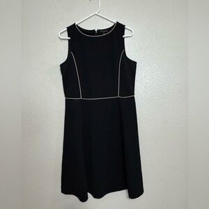 Banana Republic Black Mini Dress with White Accents